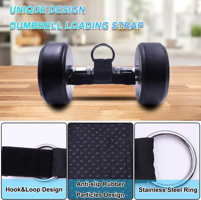 J Bryant Loading Dumbbells Strap for Dip Belt Squat Pull-up,Load Dumbbells Kettlebells on Barbells Weightlifting Accessory - Image 3